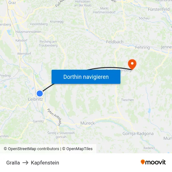 Gralla to Kapfenstein map