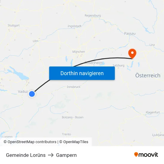 Gemeinde Lorüns to Gampern map