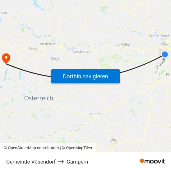 Gemeinde Vösendorf to Gampern map