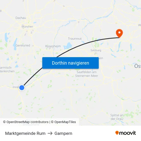 Marktgemeinde Rum to Gampern map