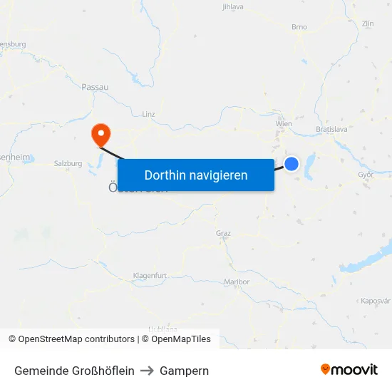 Gemeinde Großhöflein to Gampern map