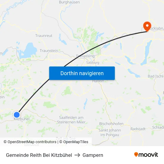 Gemeinde Reith Bei Kitzbühel to Gampern map