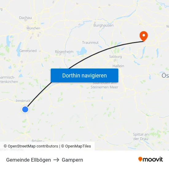 Gemeinde Ellbögen to Gampern map