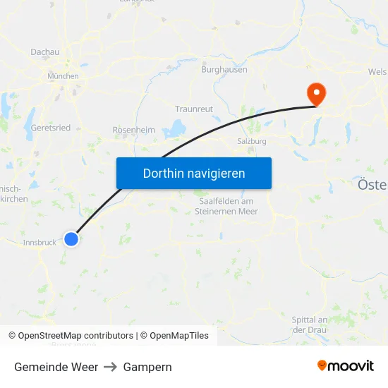 Gemeinde Weer to Gampern map