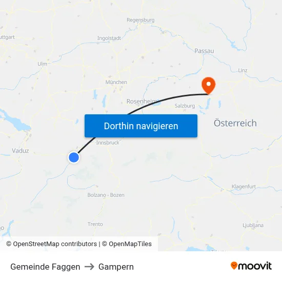 Gemeinde Faggen to Gampern map