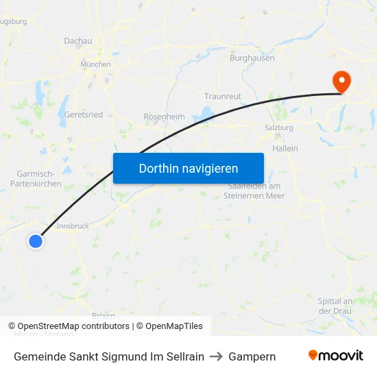 Gemeinde Sankt Sigmund Im Sellrain to Gampern map