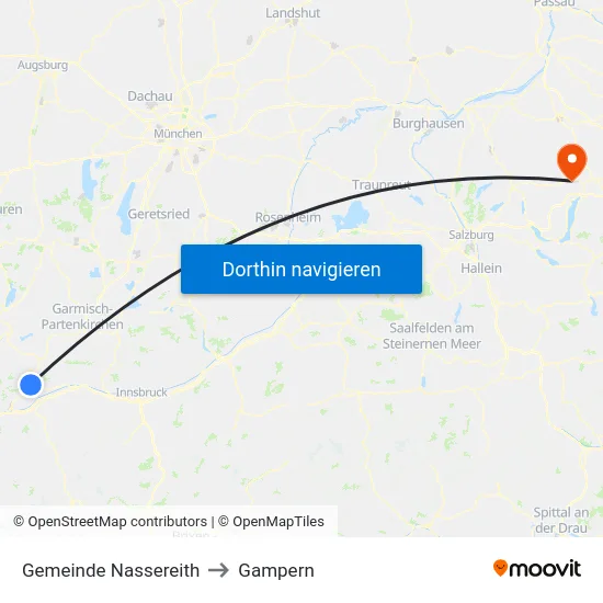 Gemeinde Nassereith to Gampern map