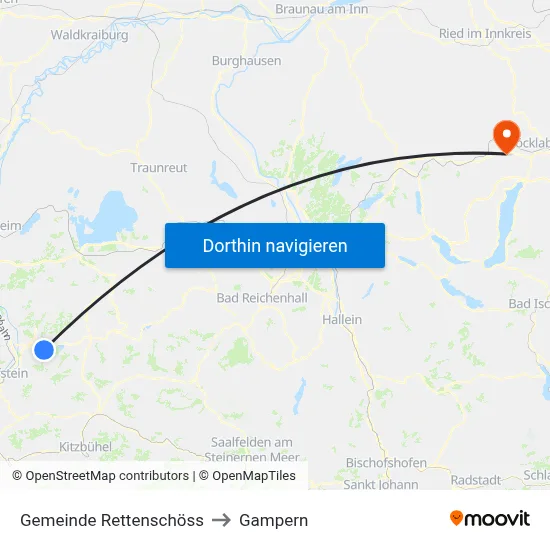Gemeinde Rettenschöss to Gampern map