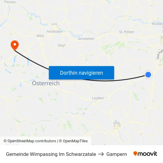 Gemeinde Wimpassing Im Schwarzatale to Gampern map