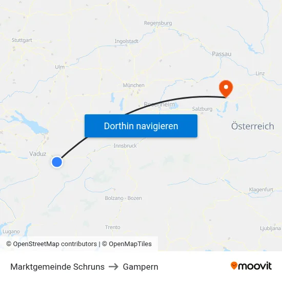 Marktgemeinde Schruns to Gampern map