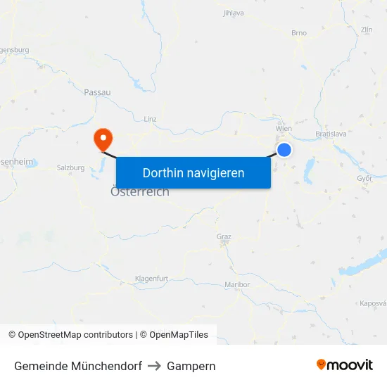 Gemeinde Münchendorf to Gampern map