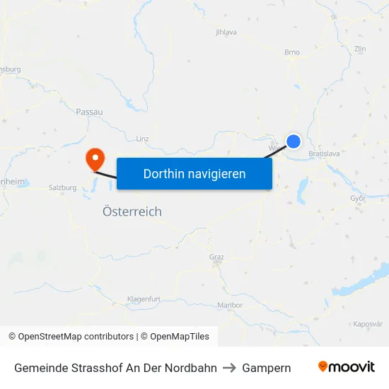 Gemeinde Strasshof An Der Nordbahn to Gampern map