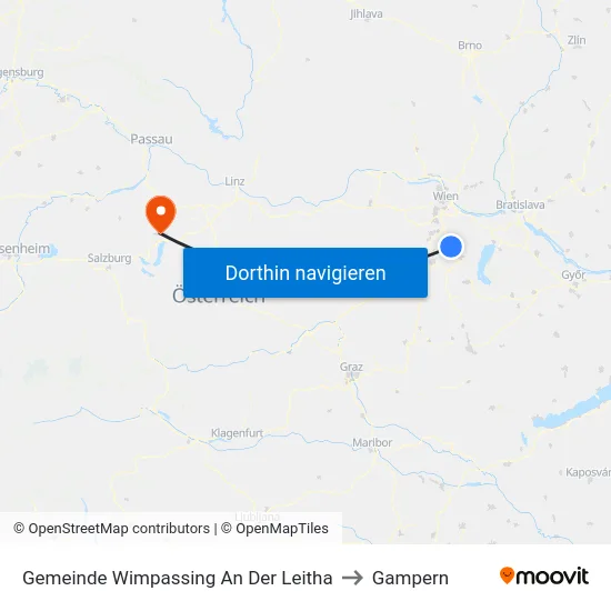 Gemeinde Wimpassing An Der Leitha to Gampern map