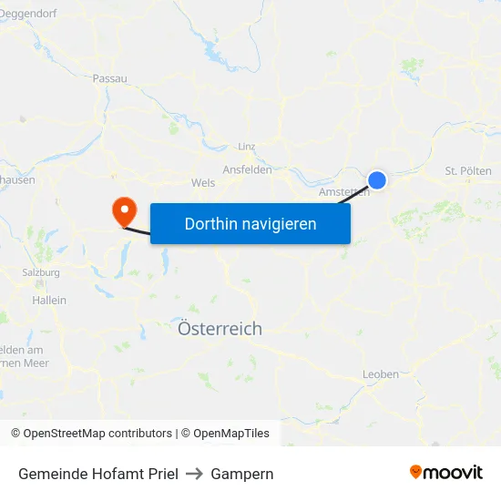 Gemeinde Hofamt Priel to Gampern map