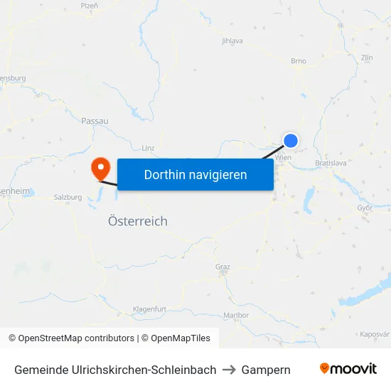 Gemeinde Ulrichskirchen-Schleinbach to Gampern map