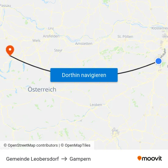 Gemeinde Leobersdorf to Gampern map