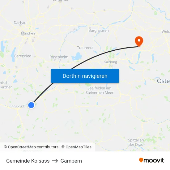 Gemeinde Kolsass to Gampern map