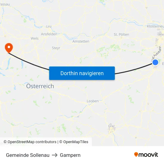 Gemeinde Sollenau to Gampern map
