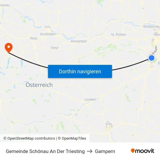Gemeinde Schönau An Der Triesting to Gampern map