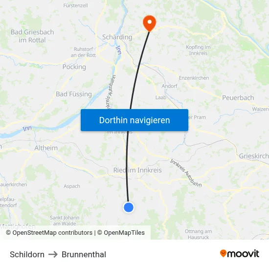 Schildorn to Brunnenthal map