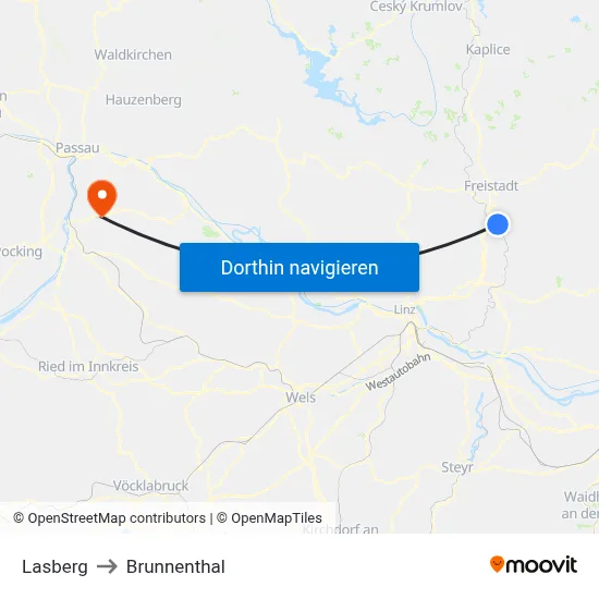 Lasberg to Brunnenthal map