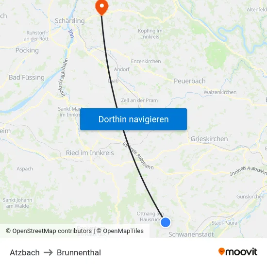 Atzbach to Brunnenthal map
