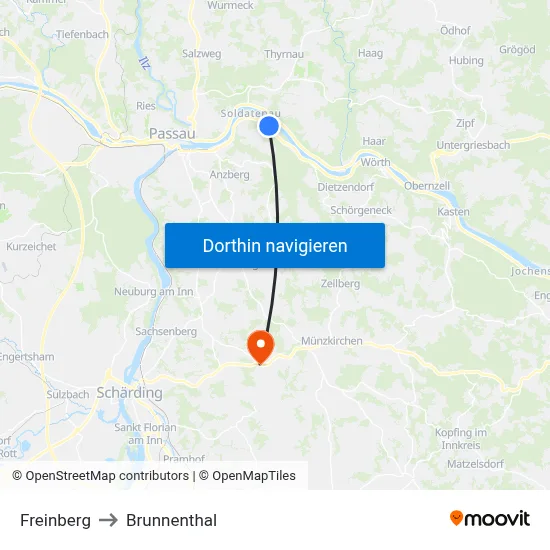 Freinberg to Brunnenthal map