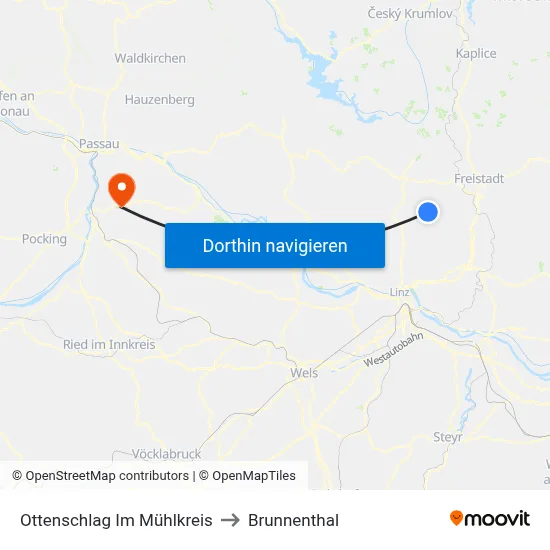 Ottenschlag Im Mühlkreis to Brunnenthal map