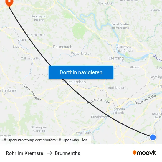 Rohr Im Kremstal to Brunnenthal map