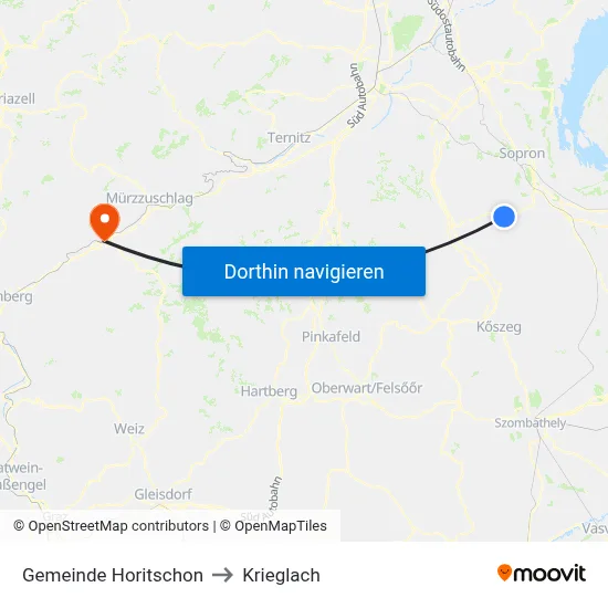 Gemeinde Horitschon to Krieglach map