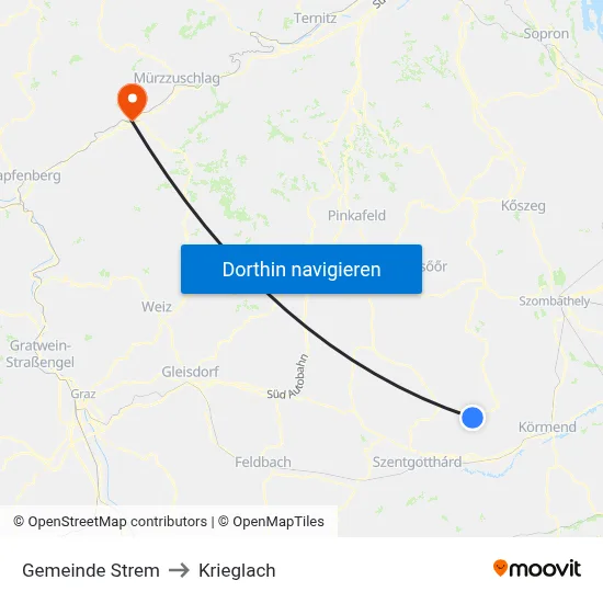 Gemeinde Strem to Krieglach map