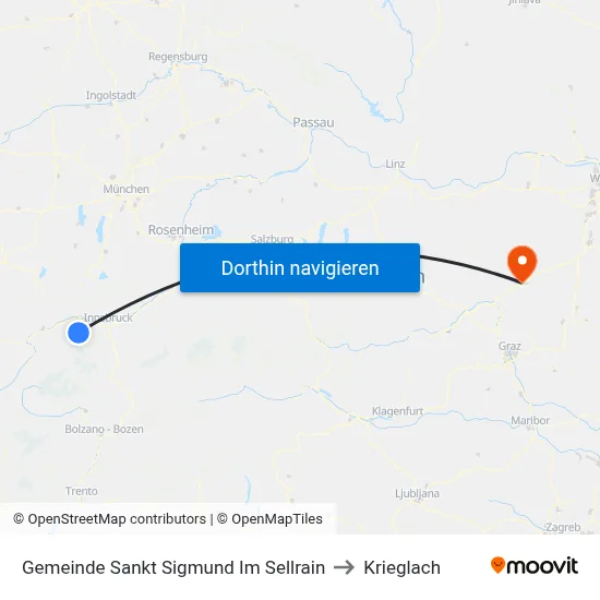 Gemeinde Sankt Sigmund Im Sellrain to Krieglach map
