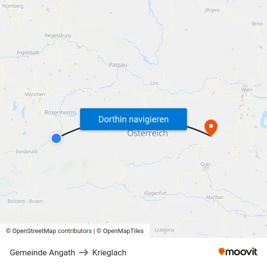 Gemeinde Angath to Krieglach map