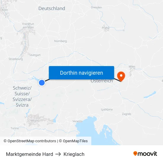 Marktgemeinde Hard to Krieglach map