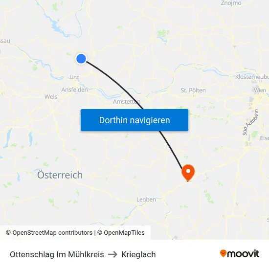 Ottenschlag Im Mühlkreis to Krieglach map