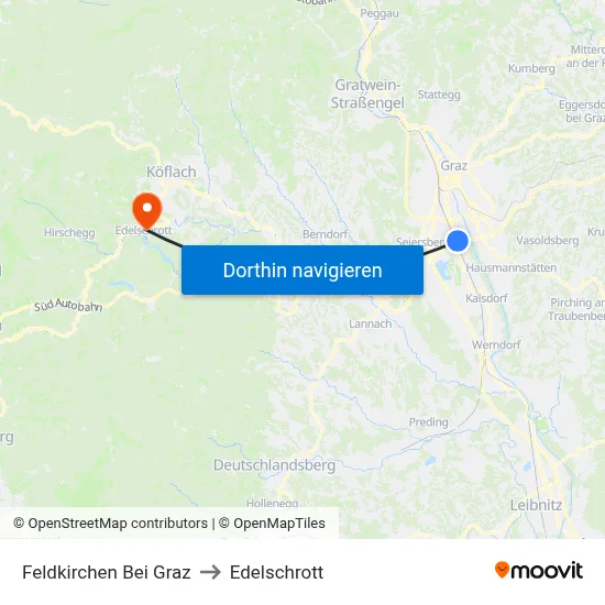 Feldkirchen Bei Graz to Edelschrott map