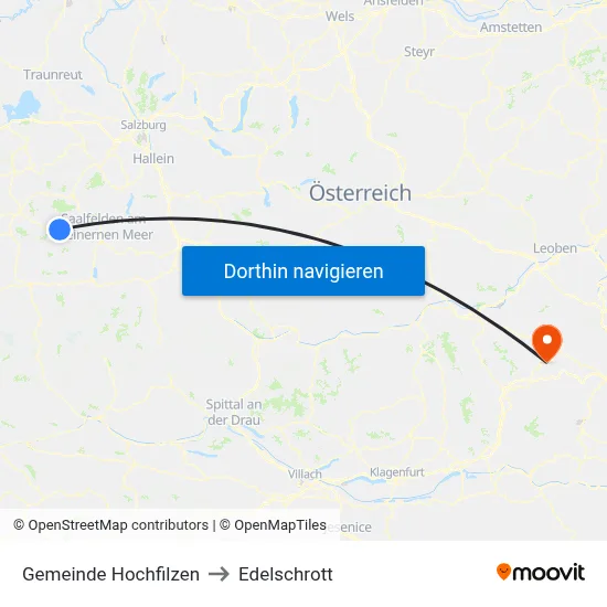 Gemeinde Hochfilzen to Edelschrott map