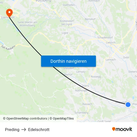 Preding to Edelschrott map