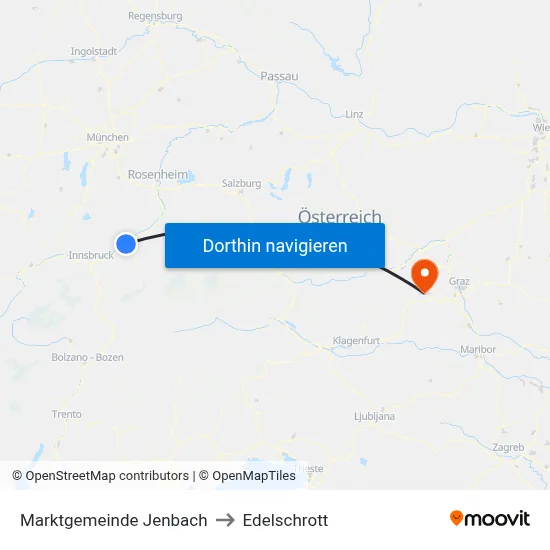 Marktgemeinde Jenbach to Edelschrott map