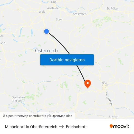 Micheldorf In Oberösterreich to Edelschrott map