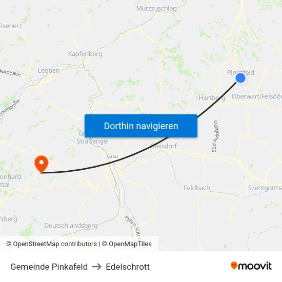 Gemeinde Pinkafeld to Edelschrott map