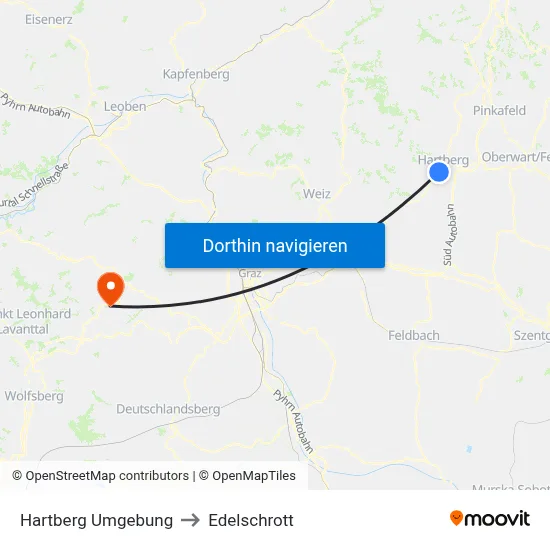 Hartberg Umgebung to Edelschrott map