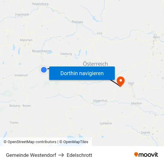 Gemeinde Westendorf to Edelschrott map