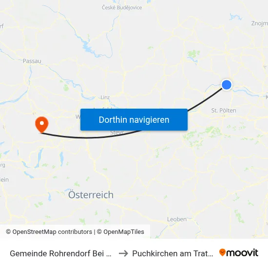 Gemeinde Rohrendorf Bei Krems to Puchkirchen am Trattberg map