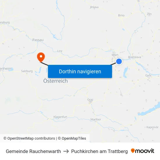 Gemeinde Rauchenwarth to Puchkirchen am Trattberg map