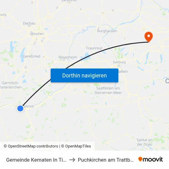Gemeinde Kematen In Tirol to Puchkirchen am Trattberg map