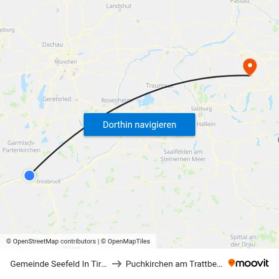 Gemeinde Seefeld In Tirol to Puchkirchen am Trattberg map