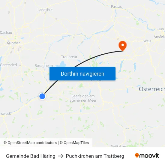 Gemeinde Bad Häring to Puchkirchen am Trattberg map