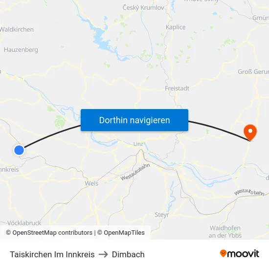 Taiskirchen Im Innkreis to Dimbach map