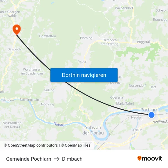 Gemeinde Pöchlarn to Dimbach map